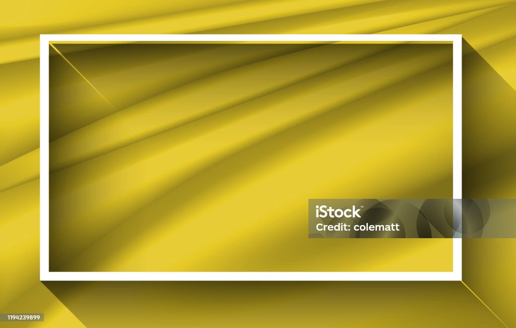 Yellow Backround Frame Frame Template Design With Yellow Background Stock Illustration ...