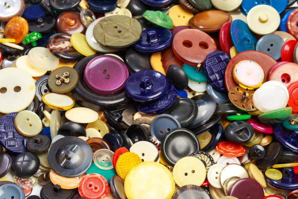 istock collection of various colored buttons background - Image 1194240030