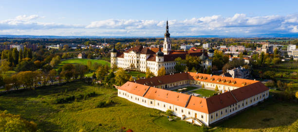 istock Aerial view on the Hradisko Monastery 1194242379