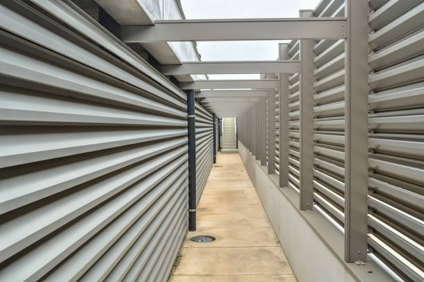 istock View of an aluminum-lined technical corridor for rooftop air circulation in a skyscraper 1194243931
