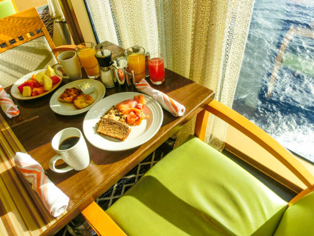 istock Dining Room Buffet aboard the luxury abstract cruise ship 1194245788