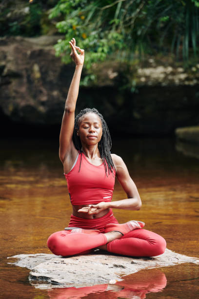 istock Woman concentrated on meditation 1194249912