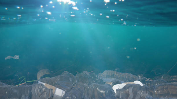 istock plastic pollution in sea water, bags and bottles contamination, micro plastic pollution 1194250195