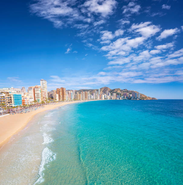 Benidorm Levante Beach in Alicante at Mediterranean Spain