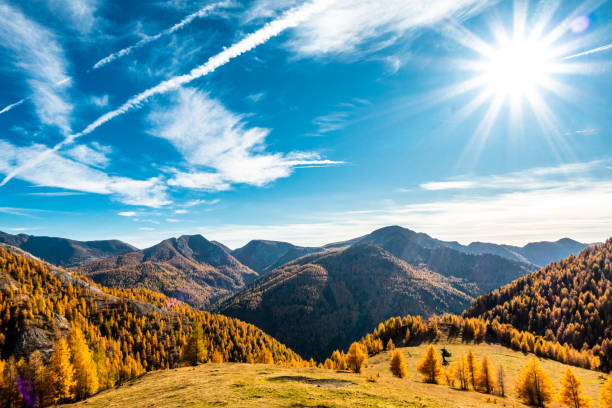 nockberge mountain in austria in autumn