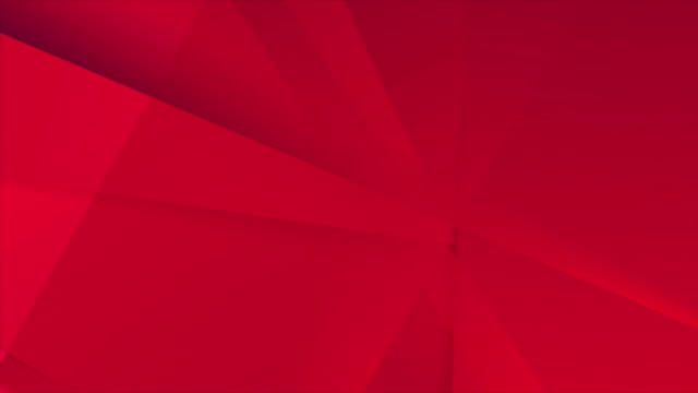 Abstract bright red hi-tech polygonal corporate motion background