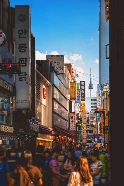 Myeongdong in Seoul Myeongdong in Seoul seoul stock pictures, royalty-free photos & images