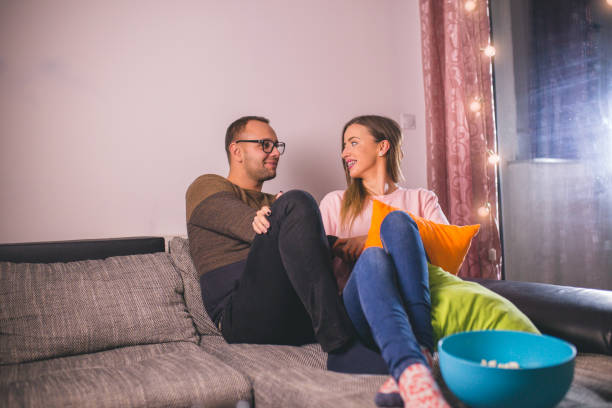 istock Young couple at home 1194255685