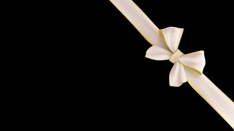 Ribbon Tying A Bow Across The Screen in 4K