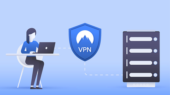 Lock your private files and data with a VPN service illustration