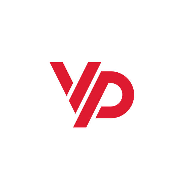 ilustrações, clipart, desenhos animados e ícones de vp. monograma de duas letras v & p. luxo, simples, minimalista e elegante vp logotipo design. modelo da ilustração do vetor. - vanishing point