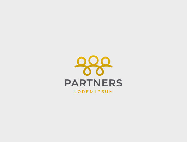 логотип команды. творческие три человека значок. символ сообщества, партнеров, группы, стартапа или командной работы. абстрактная векторна� - partnership stock illustrations