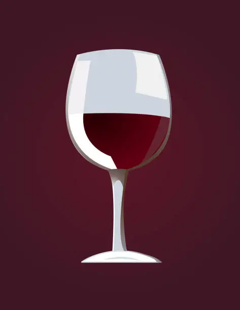 Vector illustration of red wine vector illustration