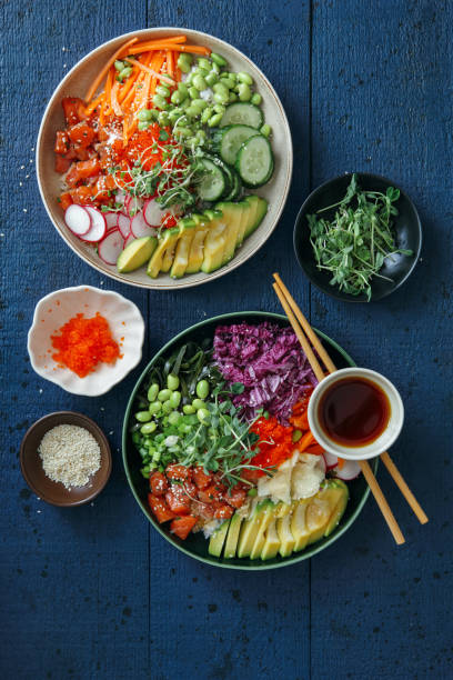istock Salmon poke bowls 1194264812