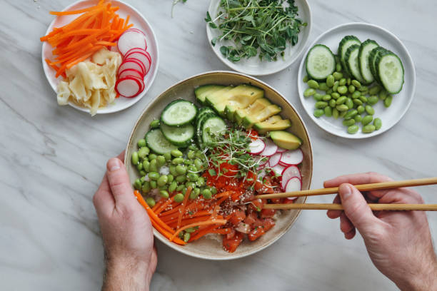 istock Salmon poke bowls 1194264877