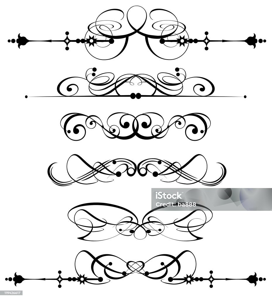 Vector Design Elements - set 45 design element. vintage ornaments. vector Abstract stock vector