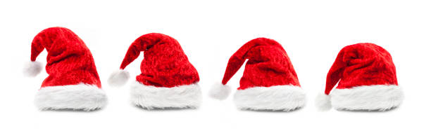 istock Several Santa Hats isolated on white background 1194275052