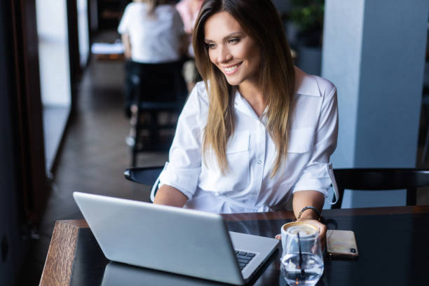 istock Young businesswoman on a coffee break 1194275666