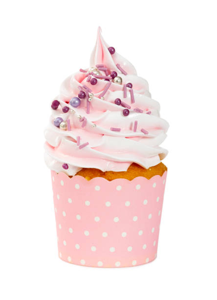 istock Cupcake with cream and decorative sprinkles 1194276222