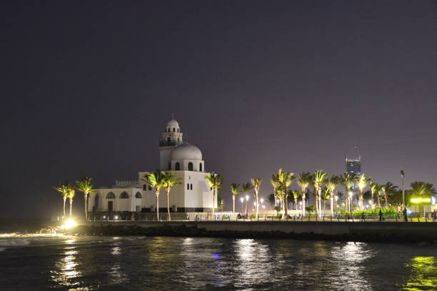 istock Corniche Mosque at night, Jeddah corniche, Mecca Region, Saudi Arabia 1194279284