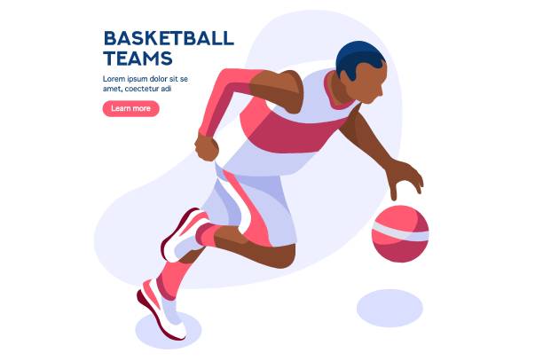 ilustrações, clipart, desenhos animados e ícones de ícone do vetor do jogador de basquetebol - sport the olympic games athlete competition