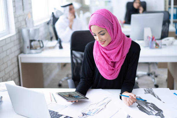 istock Female designer in fashion studio 1194281292