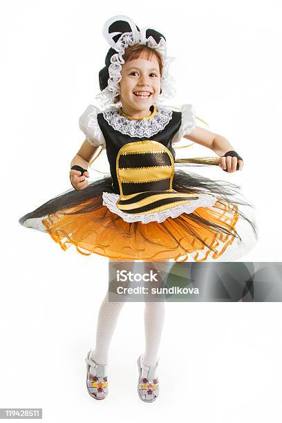 Flying Happy Bee Stock Photo - Download Image Now - Bee Costume, Child, Activity