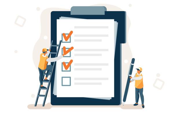 ikona wypełniania dokumentów - checklist clipboard organization document stock illustrations