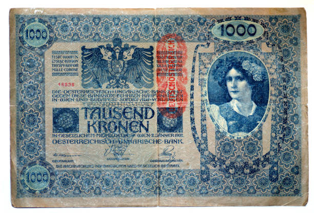 istock Austrian banknote from 1902 in denomination one thousand, in Austrian called thousand crowns 1194286104