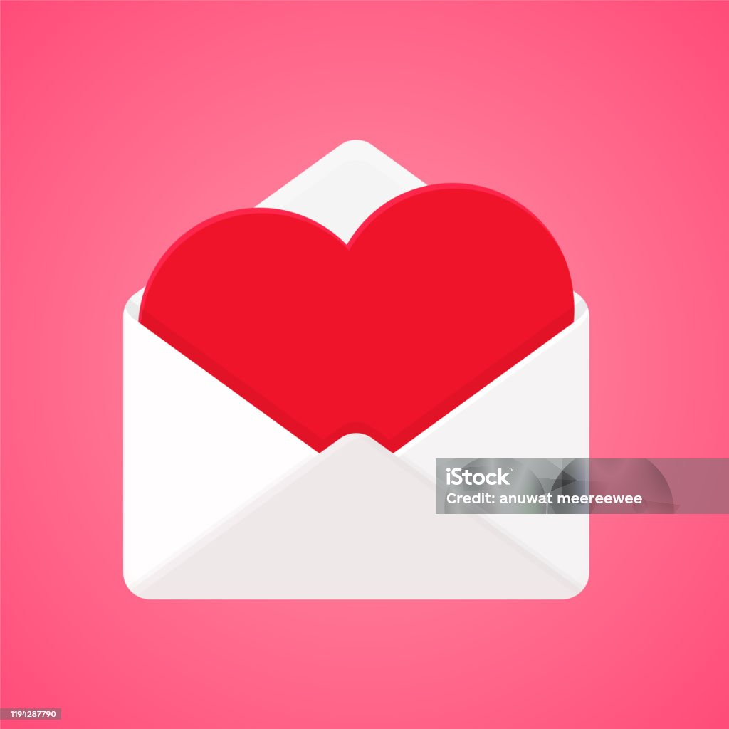 Thư Tình Vector Bức Thư Hình Trái Tim Để Viết Trong Trái Tim Của ...