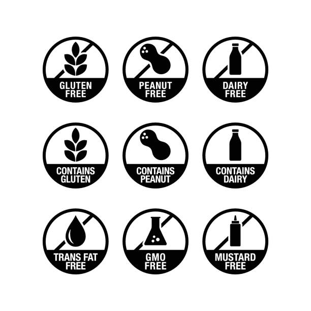 Food & Product Icon Food and Products Symbol/Icon gluten free stock illustrations