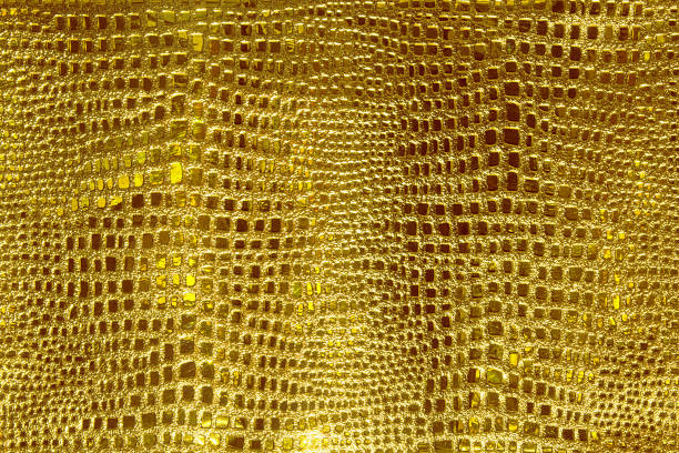 istock gold faux python skin snakes, crocodile, trend, fashion, background 1194288839