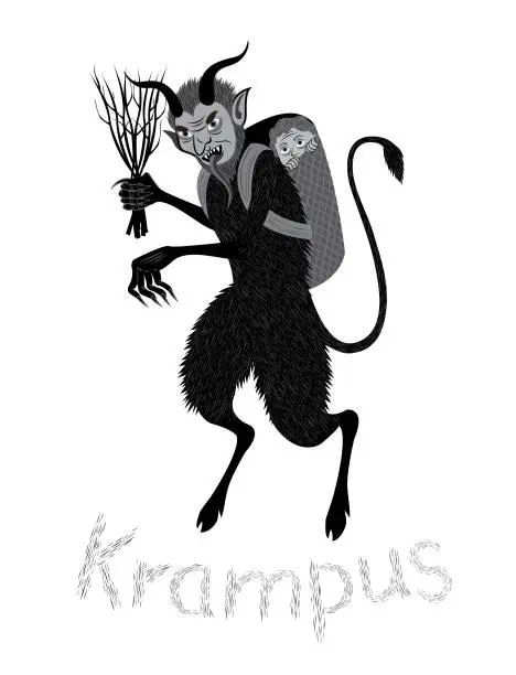 Vector illustration of Krampus