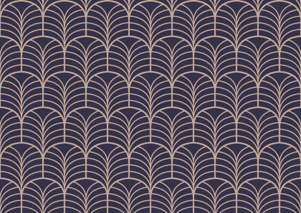 ilustrações, clipart, desenhos animados e ícones de vector padrão arabesco abstrato sem costura. fundo clássico geométrico. textura art déco vintage. - pattern art deco circle backgrounds