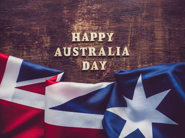 istock Australia Day. Beautiful, bright card. Top view 1194295722