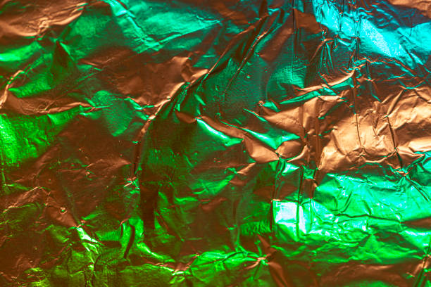 Colorful aluminum foil background