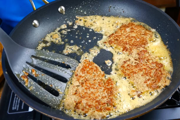 istock Cooking cutlets in pan. roasting ground meat. 1194296268