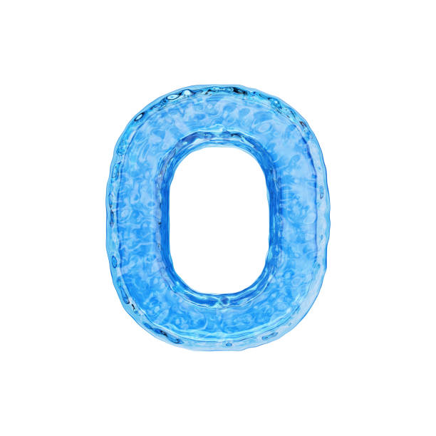 istock Uppercase letter O made by water isolated on white background 1194297283