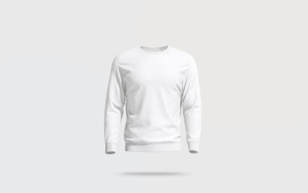 istock Blank white casual sweatshirt mock up, gray background 1194297758