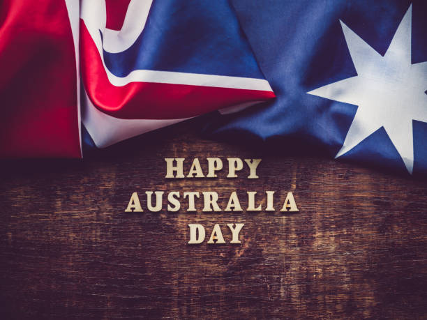 istock Australia Day. Beautiful, bright card. Top view 1194297811