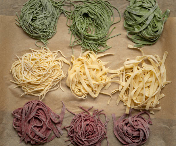 istock Background of homemade colored pasta 1194298028