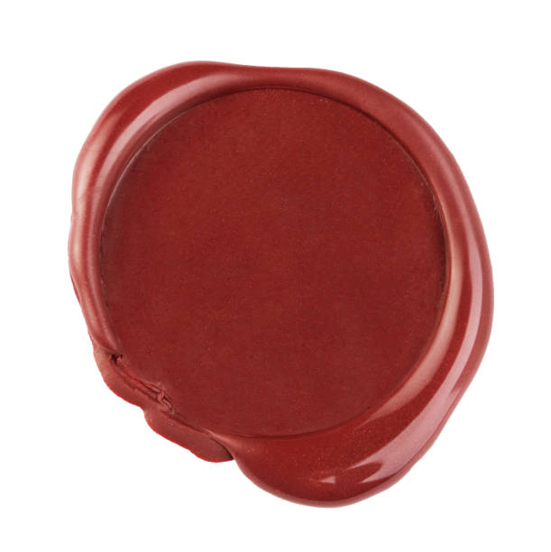 istock Empty red wax seal isolated on white background 1194298644