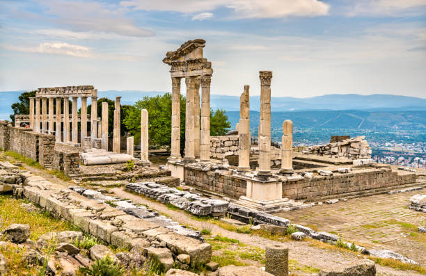 istock The Temple of Trajan in Pergamon, Turkey 1194301852