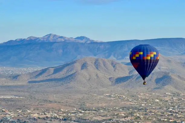 Balloon at dawn over the Phoenix Arizona Desert