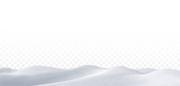 Realistic Snow Ground isolated on Black Realistic Snow Ground isolated on Black wintry landscape january december landscape stock illustrations