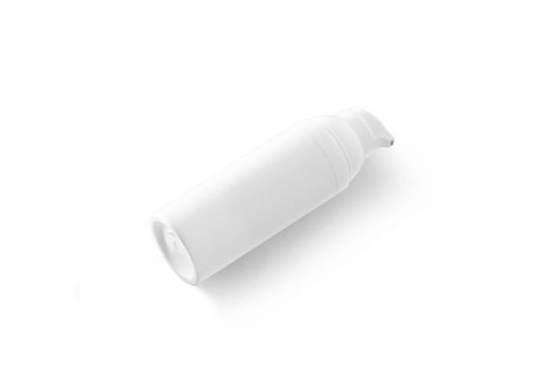 istock Blank white cream bottle mockup lying, side view 1194305265