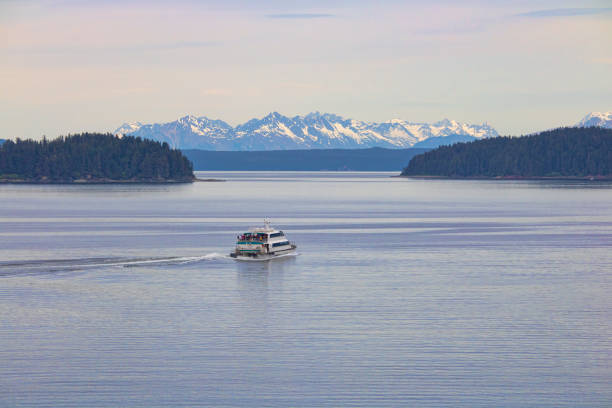 Passenger ferry travelling down the Lynn Canal from Skagway to Haines.