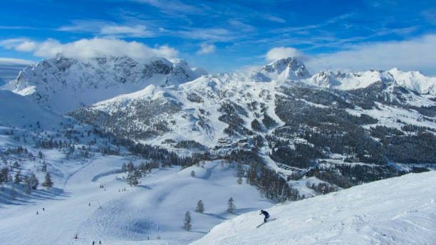 istock a ski run in the mountain alps 1194306916