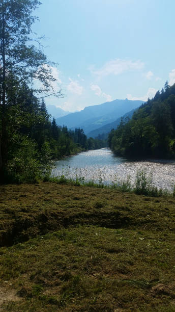 a river in the austrian alps at summer
