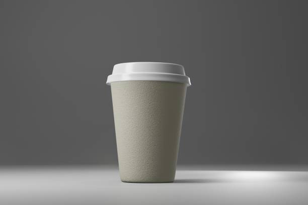 istock Paper coffee cup mock-up. Render realistic 3d illustration. Package mockup design for branding. 1194307641
